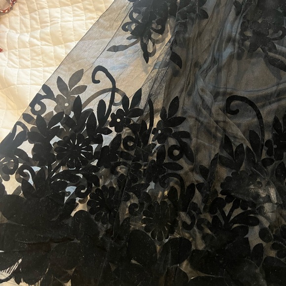 Black Velvet Flow Dress Windsor - Picture 5 of 9